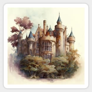 Watercolor Castle Sticker